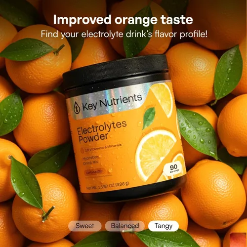 Vista 48 de KEY NUTRIENTS Electrolitos en polvo sin azúcar, limonada de maracuyá con 6 electrolitos y minerales, fibra prebiótica y polvos de hidratación