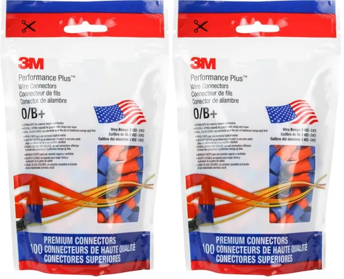 Vista 9 de 3M Conectores de cable Performance Plus O/B+, ELEC-O/B+-30, conectores naranja/azul, rango de cable: 2 # 22-3 #12, bolsa de 30