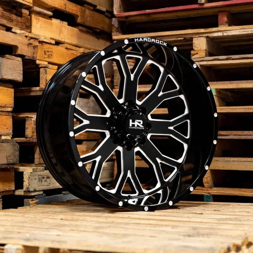 Vista 5 de 20x12 Hardrock Slammer XPosed Gloss Black Milled 5x150 ET-44 rueda ó llanta
