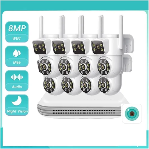 Vista 3 de Sistema de cámara de seguridad WiFi NVR de 8CH 8MP 2PCS CAMERA_EU