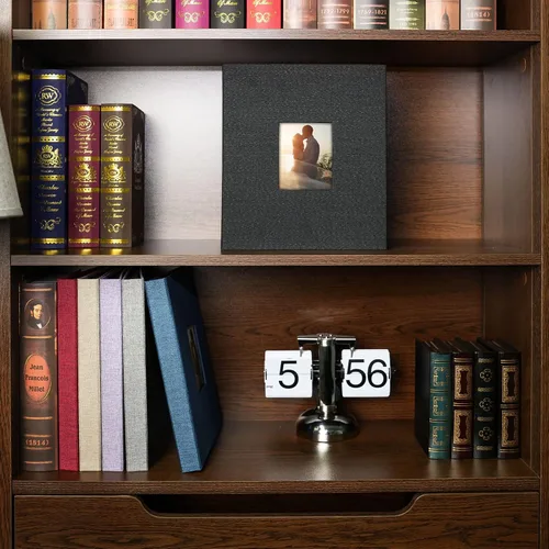 Vista 7 de Vienrose Álbum de fotos pequeño de 4 x 6 pulgadas, paquete de 2 mini libros de fotos con cubierta de lino, 26 páginas con capacidad para 52