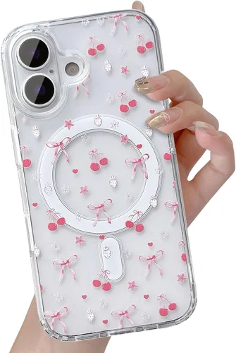 Vista 66 de UEEBAI - Funda magnética para iPhone 11, diseño de lazo, compatible con MagSafe, funda transparente delgada inalámbrica, antiamarilleo, a prueba