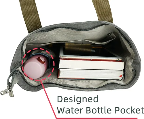 Vista 3 de Bolso de mano para mujer, bolso grande de compras con bolsillo