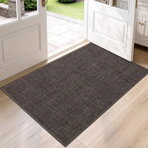 Vista 40 de DEXI Tapete delgado para puerta de entrada interior, 24 x 36 pulgadas Beige