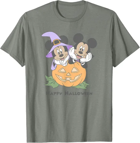 Vista 26 de Disney Mickey and Friends Halloween Pumpkin Mickey & Minnie Camiseta Blanco