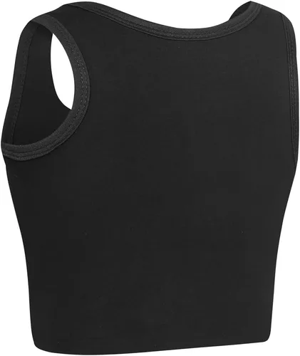 Vista 2 de XUJI - Camiseta compresora sin mangas de algodón transpirable para mujer, con banda elástica y colores (M-6XL)