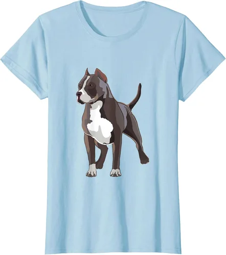 Vista 20 de American Bully Dog Holder Illustration for Dog Lovers T-Shirt Negro
