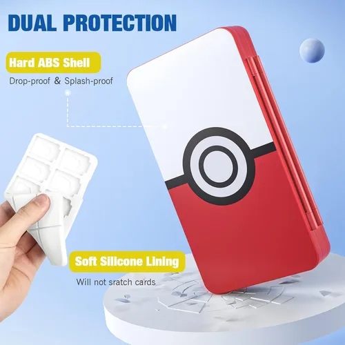 Vista 4 de MoKo Funda de 48 tarjetas de juego compatible con Nintendo Switch OLED 2021SwitchSwitch Lite funda de soporte para juegos Switch para tarjetas
