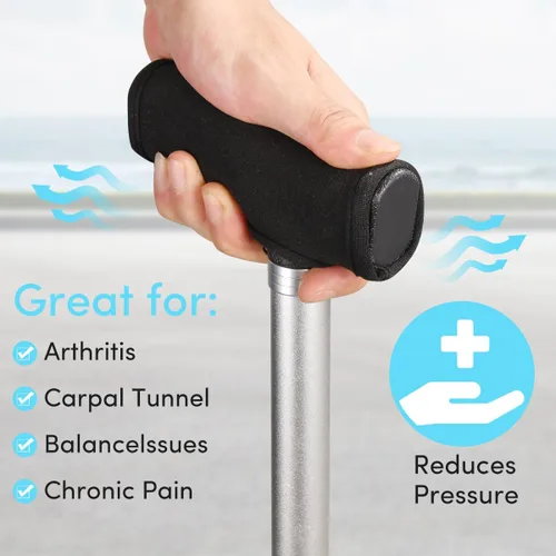 Vista 3 de Walking Cane Handle Cover - Cane Handle Cushion for Seniors - Soft Cane Handle Grip Replacement & Cane Accessories with Non-Slip Cushion