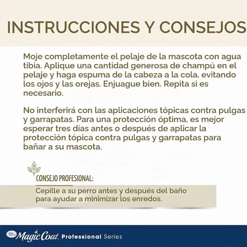 Vista 7 de Four Paws Magic Coat Professional Series Champú hipoalergénico nutritivo de avena para perros, lavado hidratante para perros para piel seca