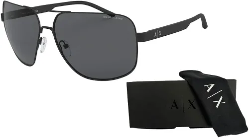 Vista 3 de Armani Exchange AX2030S - Lentes de sol de almohada para hombre + paquete con kit de cuidado complementario de Designer iWear