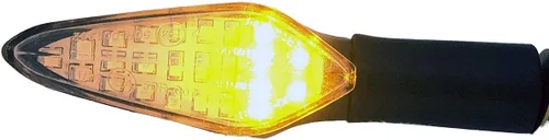 Vista 3 de Señales direccionales secuenciales negras compatibles con intermitentes LED para Kawasaki Ninja H2R 2016