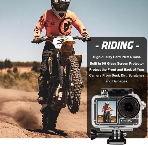 Vista 8 de BO&DQQ Carcasa Subacuática Impermeable Compatible con DJI Osmo Action 5 Pro/Action 4/Action 3, Funda de Cubierta de Buceo de 50 m/164 pies con Kit