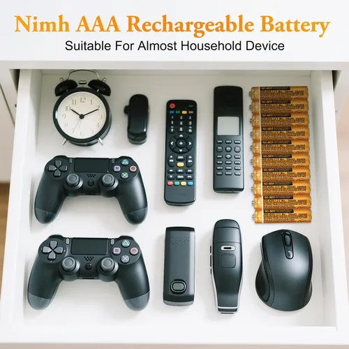 Vista 6 de Paquete de 6 pilas recargables AAA Triple A 1.2V 700mAh Ni-MH