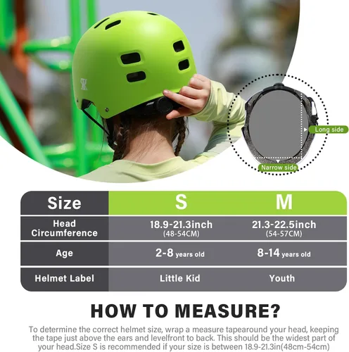 Vista 6 de Casco de bicicleta para jóvenes y niños, casco de bicicleta y patineta para edades 5-8-10-12-14 años niños y niñas adolescentes, ajustable
