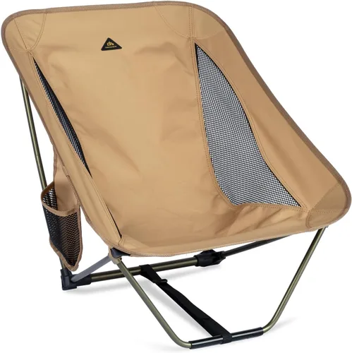 Vista 13 de iClimb - Silla plegable de camping ultraligera y compacta con bolsillo lateral y bolsa de transporte (Negro)