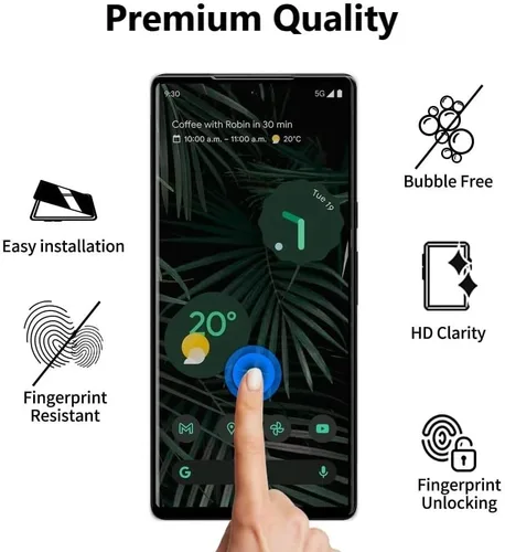 Vista 3 de [5+2] 5 protectores de pantalla de película de TPU antirreflejos (mate) + 2 protectores de lente compatibles con Google Pixel 7a 5G 2023 fácil