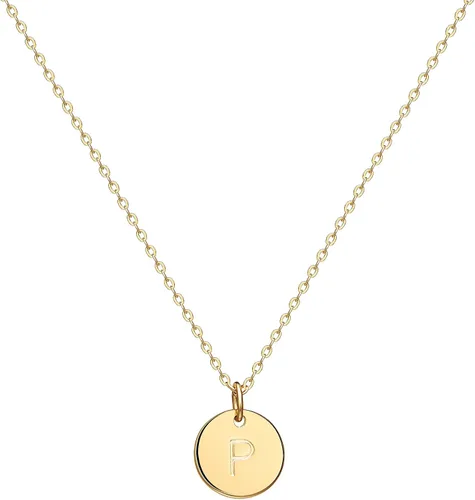 Vista 10 de Valloey Rover - Collares con inicial para mujer, chapado en oro de 14 K, con letra redonda, dije de disco de moneda de doble cara, grabado de la A a