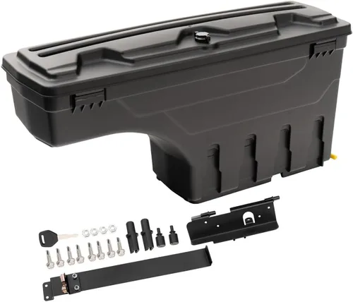 Vista 17 de PIT66 Caja de almacenamiento para cama de camión lado derecho compatible con Ford F150 1997-2014