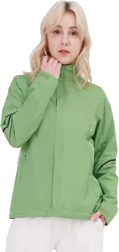 Vista 2 de Chaqueta de lluvia de golf para mujer, impermeable, transpirable, cortavientos, ligera, para correr, senderismo, ciclismo, camping
