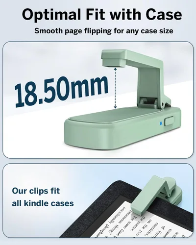 Vista 4 de [Compatible con fundas] Anillo pasador de páginas con control remoto para Kindle Paperwhite Oasis Scribe Kobo eReaders, controles remotos