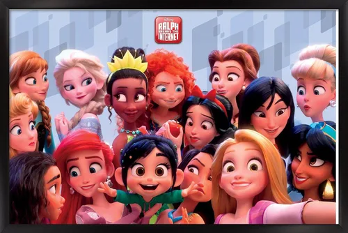 Vista 8 de Trends International Disney Wreck It Ralph: Ralph Breaks The Internet - Póster de pared de princesa, 14.725 x 22.375 pulgadas, versión enmarcada