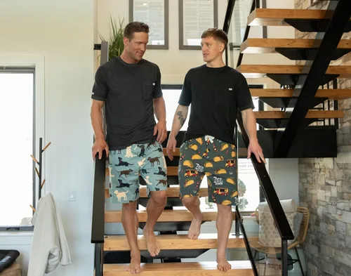 Vista 112 de Lazy One - Pantalones cortos de pijama para hombre, ropa de dormir