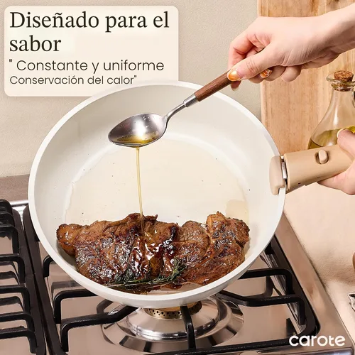Vista 5 de CAROTE 26pcs Pots and Pans Set Non Stick, Cookware Set Detachable Handle