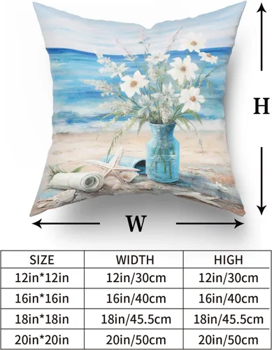 Vista 250 de Giwawa Juego de 2 fundas de almohada decorativas con diseño floral de girasol de 16 x 16 pulgadas, fundas de cojín decorativas para el hogar, sofá