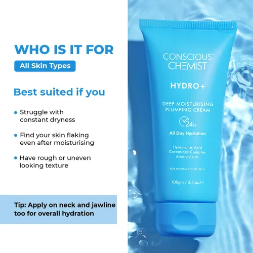 Vista 7 de Conscious Chemist™ Gel facial de ácido hialurónico con ceramidas Crema de gel ligera Rellena e hidrata Trata la piel opaca y deshidratada