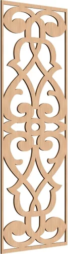 Vista 71 de 9 3/8"W x 24 3/8"H x 1/4"T Bellaire Decorativos Paneles de pared de madera calado, abedul