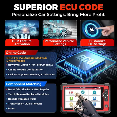 Vista 3 de LAUNCH Escáner X431 CRP919E OBD2, Herramienta de Escaneo Bidireccional 2026 como CRP919EBT, CANFD/DoIP/FCA SGW, Código ECU, 35+ Servicios, Pruebas