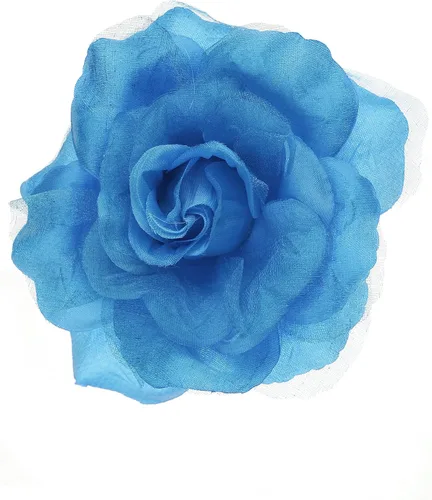 Vista 11 de Broche Multifuncional para Mujer con Flor Rosa de Pétalos Transparentes Pin Clip para Cabello