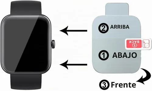Vista 2 de Protector de pantalla compatible con Bestinn 1.47" y Mindrose H80 1.47" smartwatch, TPU suave, 6 piezas, burbujas autorreparables