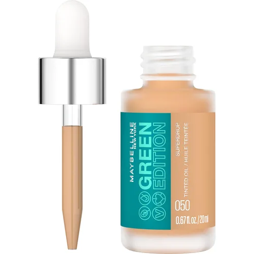 Vista 11 de Maybelline Green Edition Superdrop - Base de maquillaje de base de aceite tintado, base de cobertura natural ajustable formulada con aceite de 95