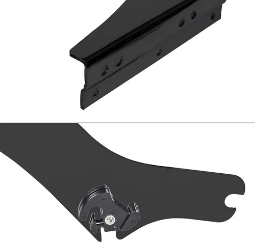Vista 8 de ECOTRIC King - Soporte para maletero de equipaje compatible con Harley Touring FL 1997-2008 Mount King Latches Razor Chop Trunk Mount - Negro