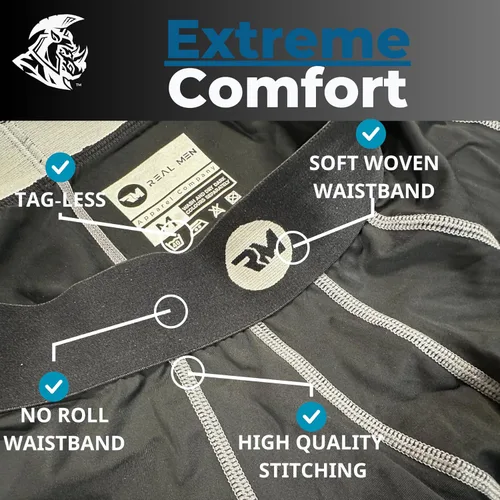 Vista 5 de Real Men D Pouch - Pantalones de compresión para hombre, leggings para hombre, pantalones de yoga, medias, capa base para hombres clima frío