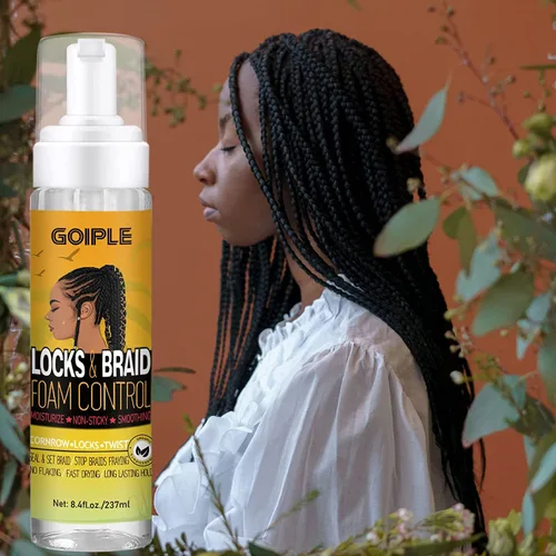 Vista 8 de Goiple Braid Mousse, Twist, Locs - Agarre extra, alto brillo, hidrata, control de encrespamiento, ligero, fácil de aplicar, 8.4 onzas líquidas