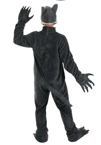 Vista 2 de Disfraz de Lobo Jawesome para Adultos Multicolor