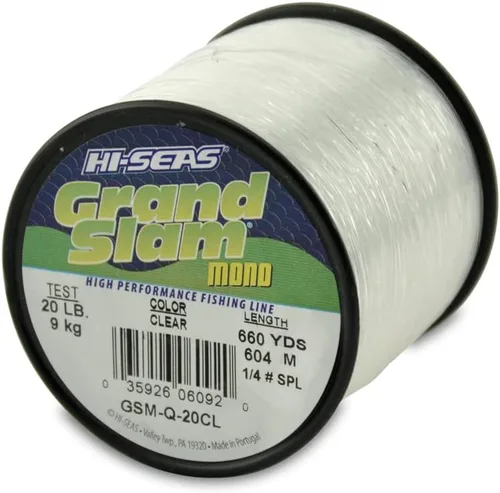 Vista 30 de HI-SEAS Línea de pesca de monofilamento Grand Slam - Fuerte y resistente a la abrasión en transparente, rosa, verde, azul humo, amarillo Amarillo