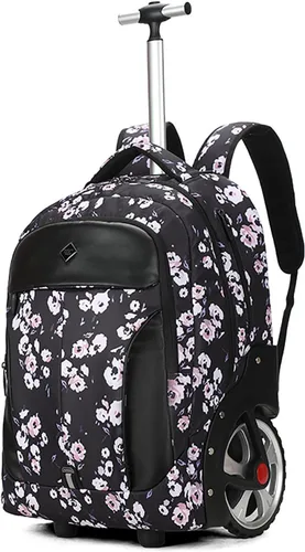 Vista 11 de WMHYLYH Mochila impermeable con ruedas de 20/22 pulgadas, Negro