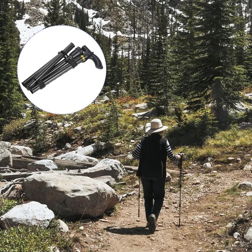 Vista 2 de M METERXITY Trekking Poles - Collapsible Hiking Walking Sticks, Telescopic & Folding, Apply to Women Walking Backpacking