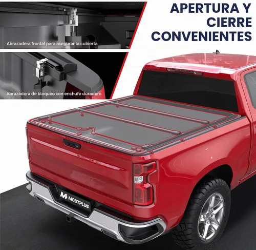Vista 3 de MOSTPLUS Cubierta Enrollable de Vinilo Suave para Caja de Camión Tonneau Compatible con Chevrolet Colorado/GMC Canyon 2004-2014 Caja de 5 Pies 61