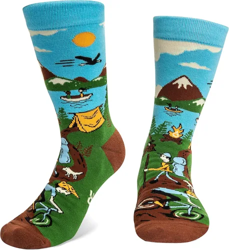 Vista 8 de Lavley Calcetines divertidos para amantes de las actividades al aire libre y más, regalos novedosos para hombres, mujeres y adolescentes