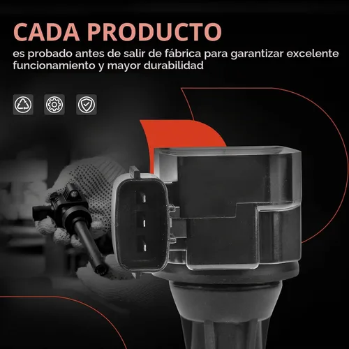 Vista 6 de A-Premium Juego de 6 paquetes de bobinas de encendido compatibles con Nissan Altima 2002-2006, Murano 2005-2008, Quest 2004-2009 3.5L, Frontier Negro