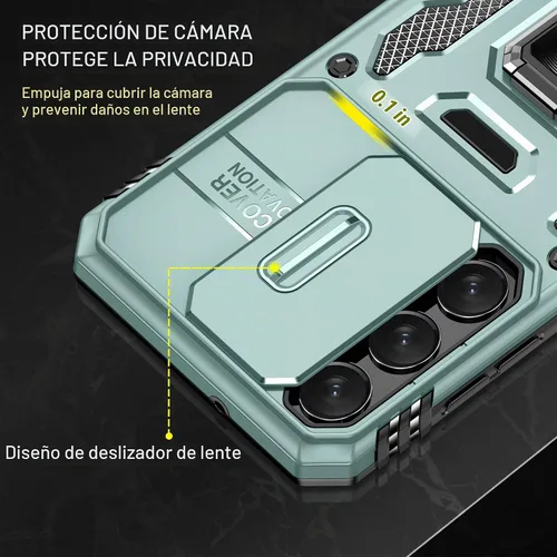 Vista 5 de ANGELAS - Funda a prueba de golpes para Samsung Galaxy S23 Plus, parachoques de silicona TPU con protección anticaídas, cubierta deslizante
