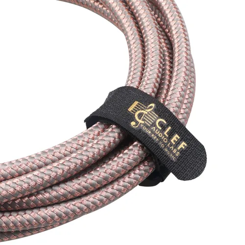 Vista 2 de Cable XLR, conexiones macho a hembra para micrófono e interfaz de audio, chaqueta flexible trenzada gris/cobre, carcasa de aleación de zinc