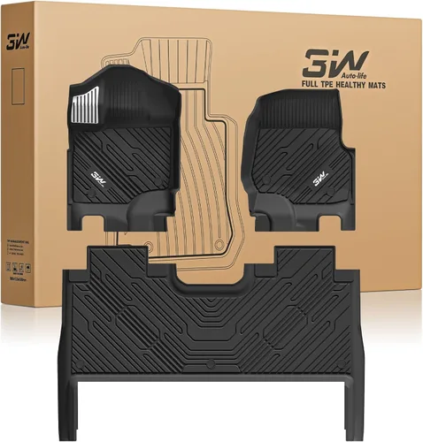 Vista 14 de 3W Alfombrillas para Ford F-150 2015-2025 y F150 Lightning SuperCrew 2022-2025 (sin almacenamiento plano plegable), TPE para todo tipo de clima