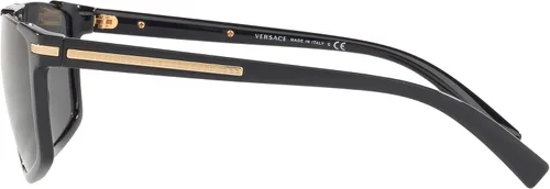 Vista 2 de Versace Man Sunglasses Black Frame, Dark Grey Lenses, 60MM