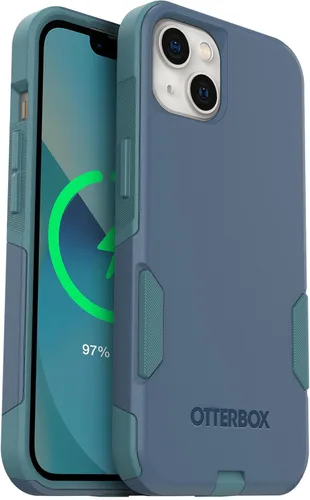 Vista 11 de OtterBox Funda para iPhone 13 (solamente) de la serie Commuter, color negro, delgada y resistente, apta para bolsillo, con protección de puerto